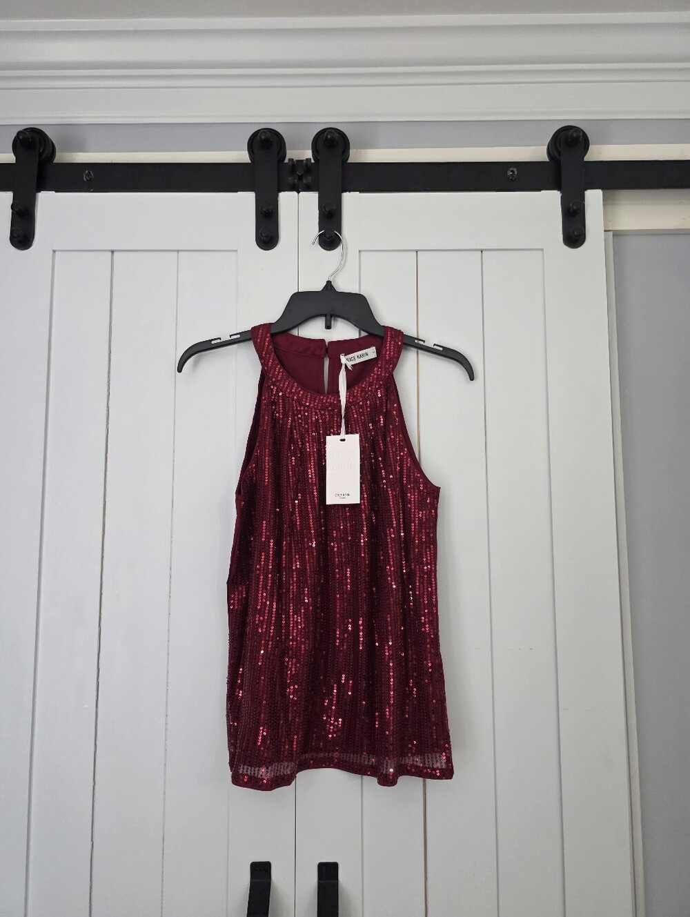 Grace Karin Sequin Sleeveless Halter Top. NEW!